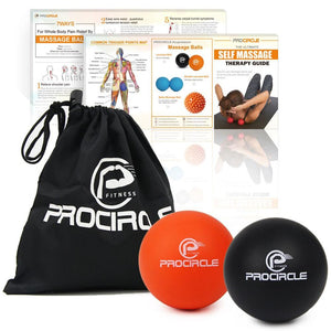 Deep Tissue Fascial Muscle Massage Balls - 2 Balls Free Bag Included - Lion Heart Living